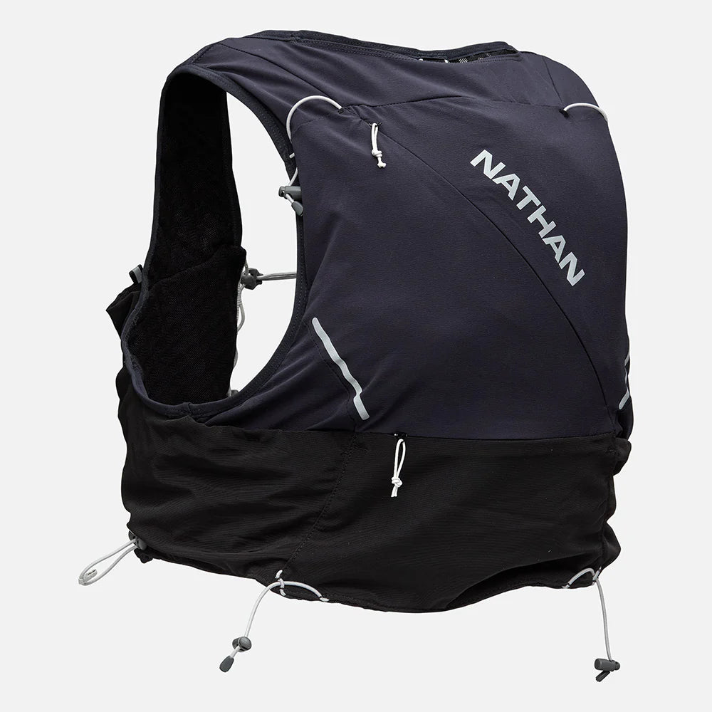 Unisex Nathan Pinnacle Pro 12 Liter Hydration Vest. Black. Back view.