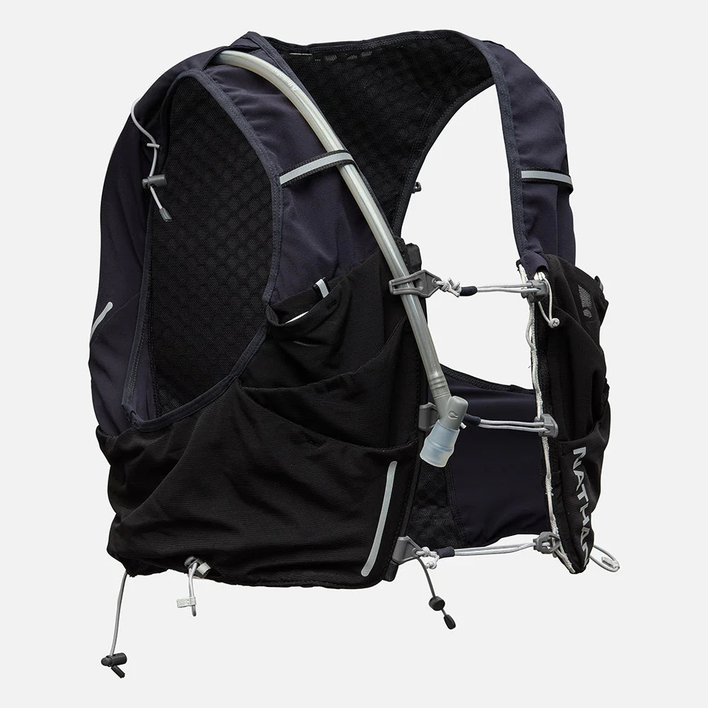 Unisex Nathan Pinnacle Pro 12 Liter Hydration Vest. Black. Front view.