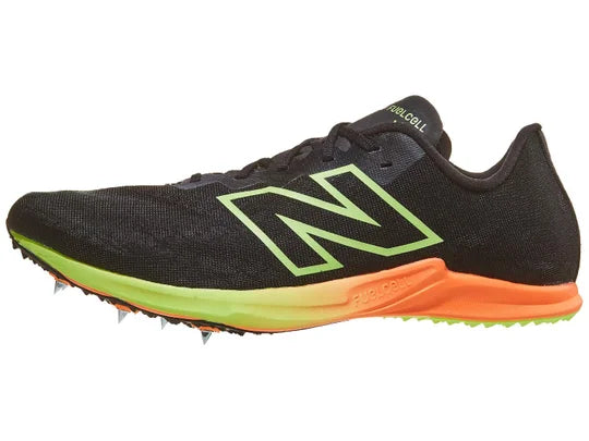 Unisex New Balance FuelCell Supercomp XC X. Black upper. Lateral view.