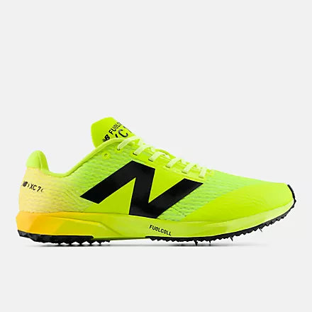 New Balance FuelCell XC7 v5 unisex cross country spike in Green/Orange