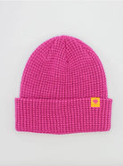 rabbit Waffle Beanie in Cactus Flower pink.