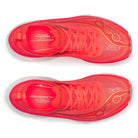 Saucony Endorphin Elite 3. Red upper. White midsole. Top view.