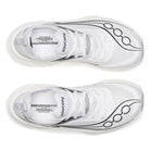 Saucony Endorphin Elite 3. White upper. White midsole. Top view.