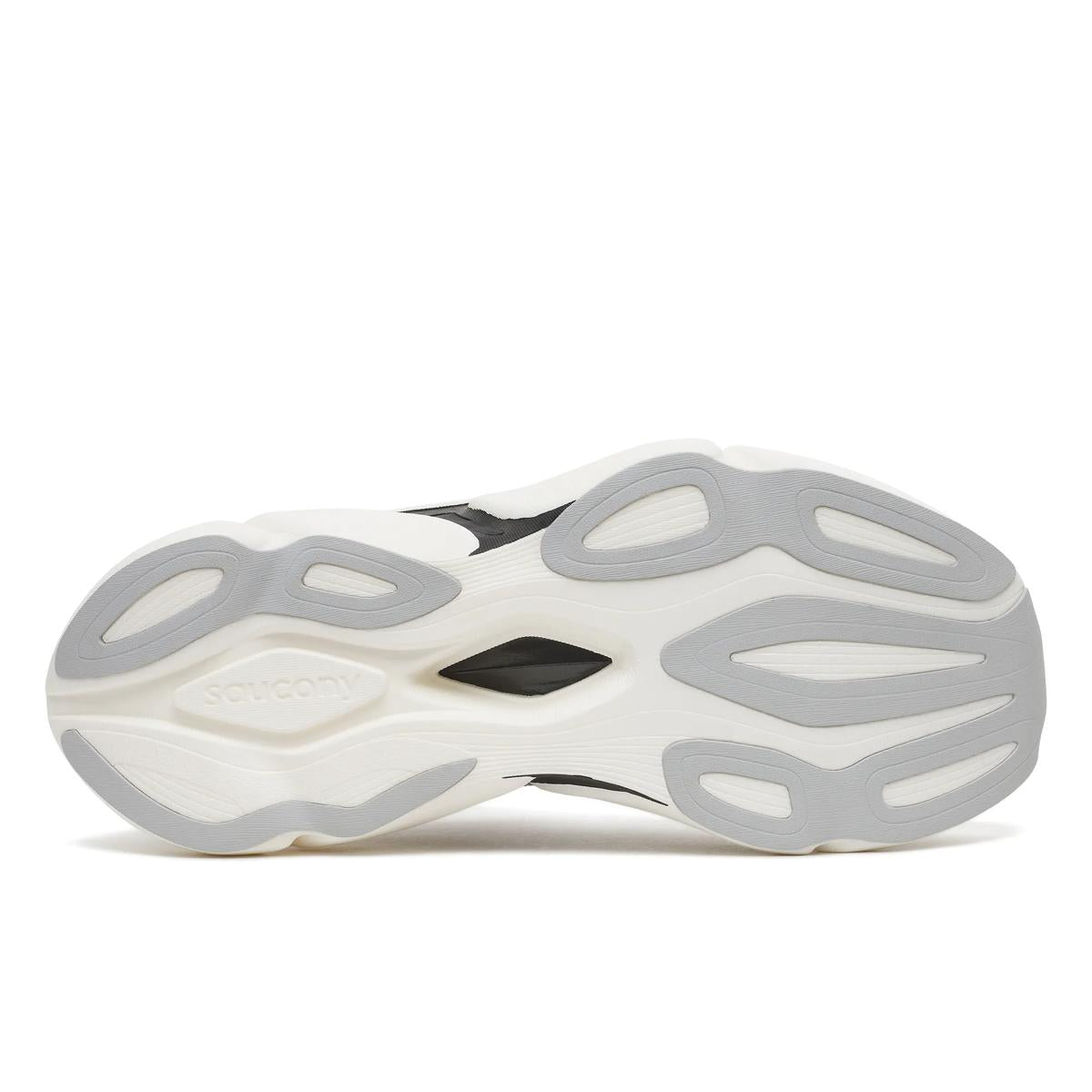 Saucony Endorphin Elite 3. White upper. White midsole. Bottom view.