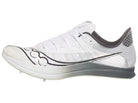 Saucony Terminal VT unisex track spike in White/Carbon