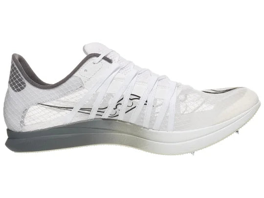Saucony Terminal VT unisex track spike in White/Carbon