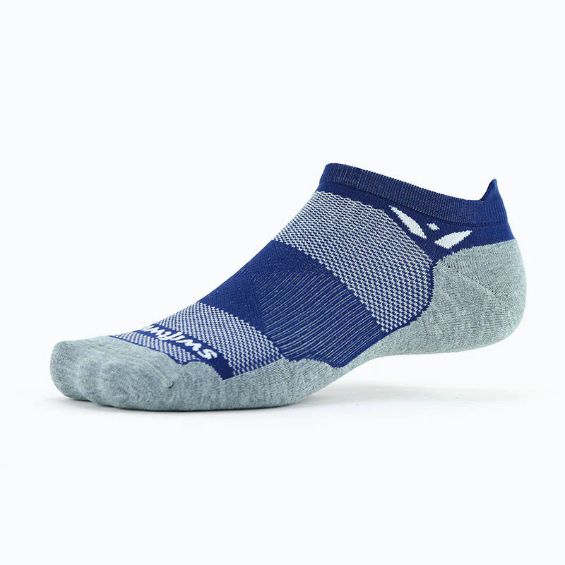 Unisex Swiftwick Maxus. Blue. Lateral view.