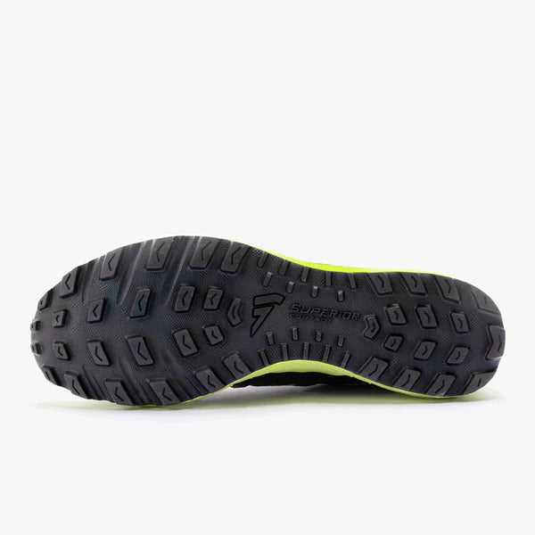 Men's VJ Maxx. Black upper. Yellow midsole. Bottom view.