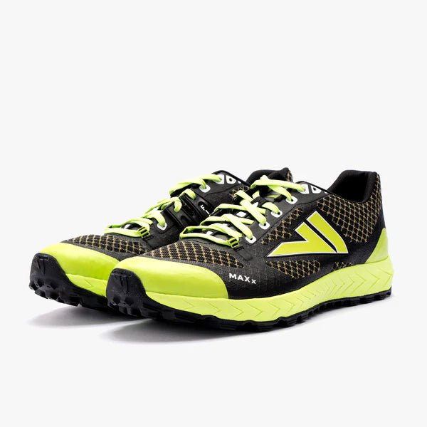 Men's VJ Maxx. Black upper. Yellow midsole. Lateral view.
