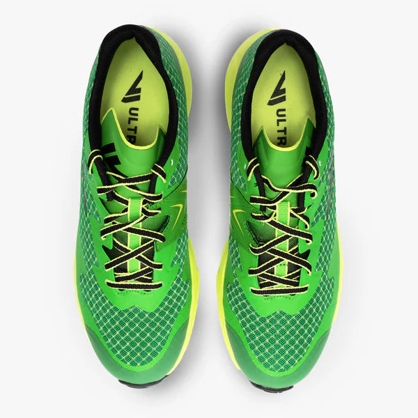 Men's VJ Ultra 2. Green upper. Yellow midsole. Top view.