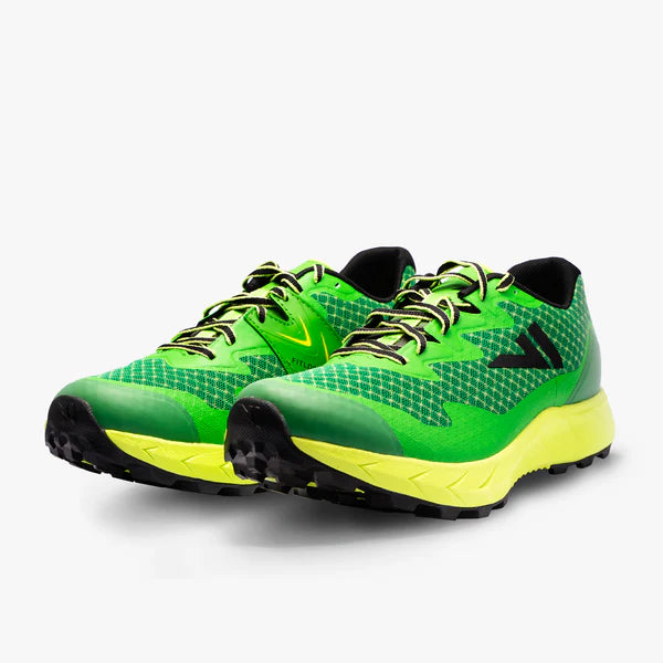 Men's VJ Ultra 2. Green upper. Yellow midsole. Lateral view.