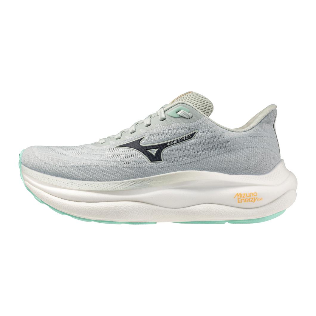 Mizuno Wave Sky 9 women's running shoe in Mercury/Baritone Blue