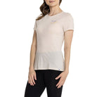 Smartwool Womens Graphic Short Sleeve | Grey | Purple and Yellow Mountains Graphic| Front View