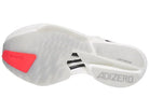 Women's Adidas Adizero Adios Pro 4. White upper. White midsole. Bottom view.