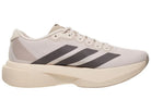 Women's Adidas Adizero Evo SL Woven. Light upper. Off white midsole. Medial view.