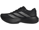 Women's Adidas Adizero Evo SL Woven. Black upper. Black midsole. Medial view.