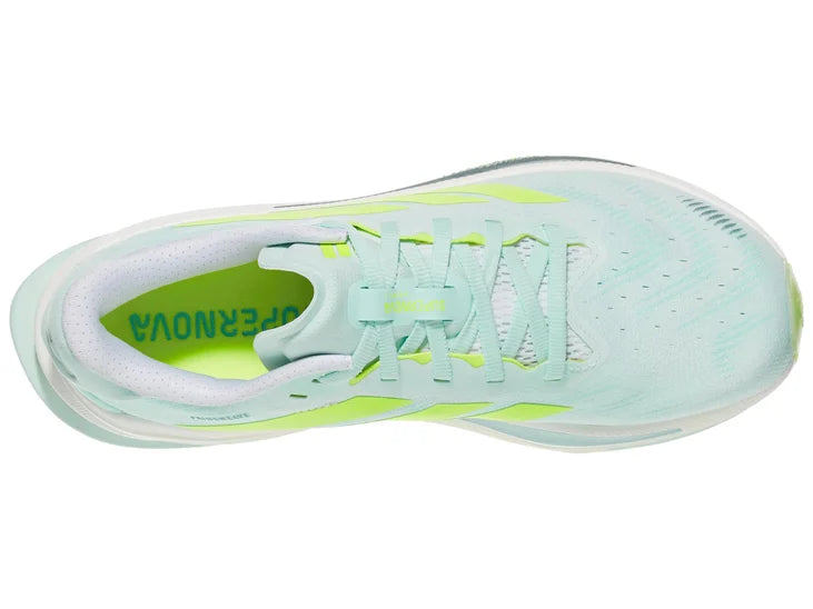 Women's Adidas Supernova Prima. Light Blue upper. White midsole. Top view.