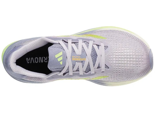 Women's Adidas Supernova Solution. Light Blue upper. Light Blue midsole. Top view.
