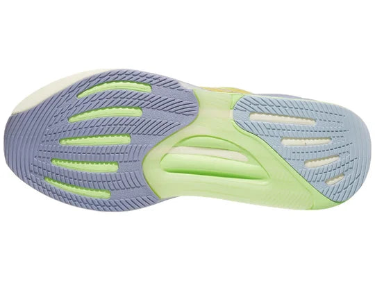 Women's Adidas Supernova Solution. Light Blue upper. Light Blue midsole. Bottom view.