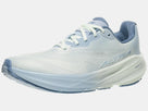 Women's Altra Experience Flow 3. White upper. Light blue midsole. Lateral view.
