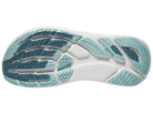 Women's Altra FWD Via 2. Blue upper. White midsole. Bottom view.