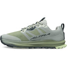 Women's Altra Lone Peak 9+. Green upper. Green midsole. Medial view.