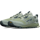 Women's Altra Lone Peak 9+. Green upper. Green midsole. Lateral view.
