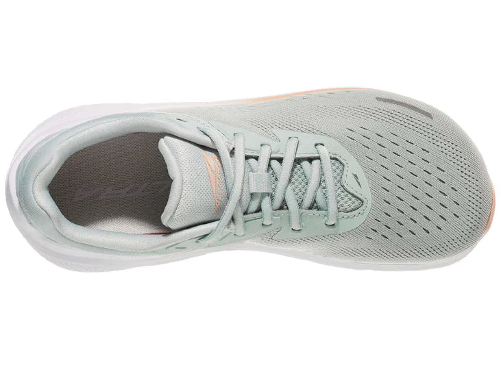Women's Altra Via Olympus 2. Grey upper. White midsole. Top view.
