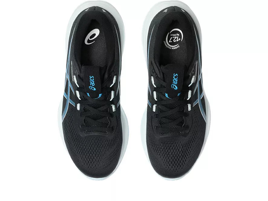 Women's Asics GEL-Cumulus 28 Black/Aegean Blue top view
