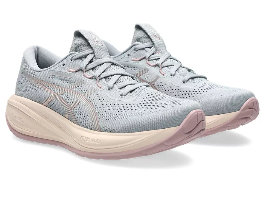 Women's Asics GEL-Cumulus 28 Piedmont Grey/Pearl Pink lateral view