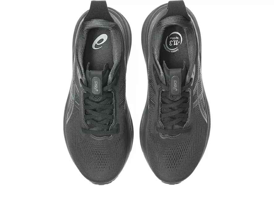 Women's Asics GEL-Kayano 33 Black/Black top view