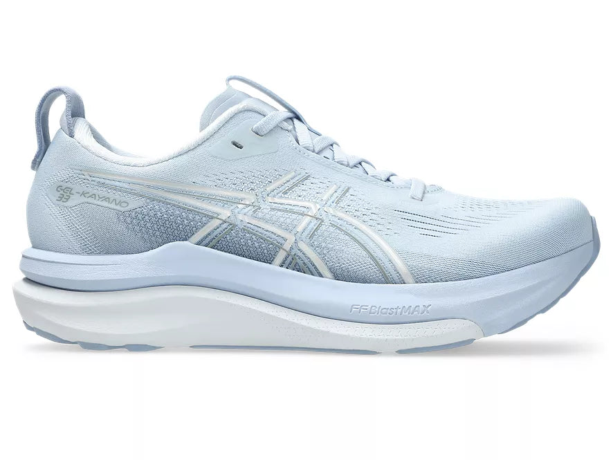 Women's Asics GEL-Kayano 33 Solid Air/Soft Sky lateral view