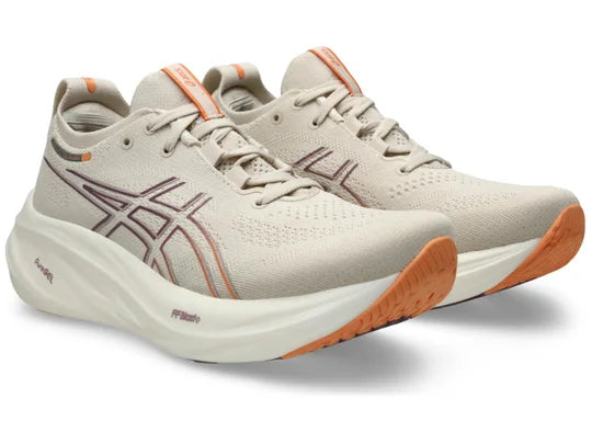 ASICS Gel Nimbus 26 11 Oatmeal Faded Orange Women s