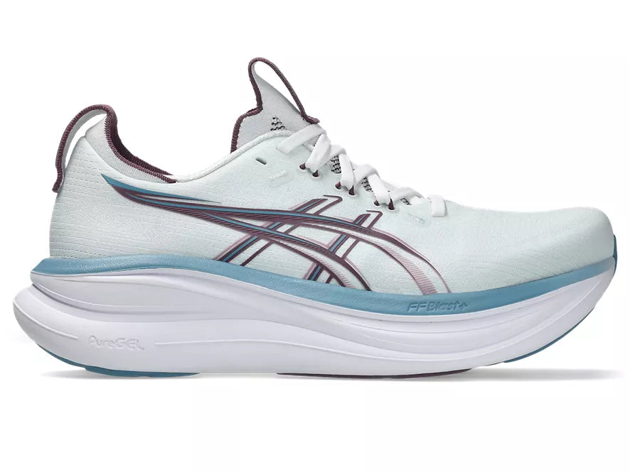 Women's Asics Gel-Nimbus 28 Arctic Blue/Velvet Purple lateral view