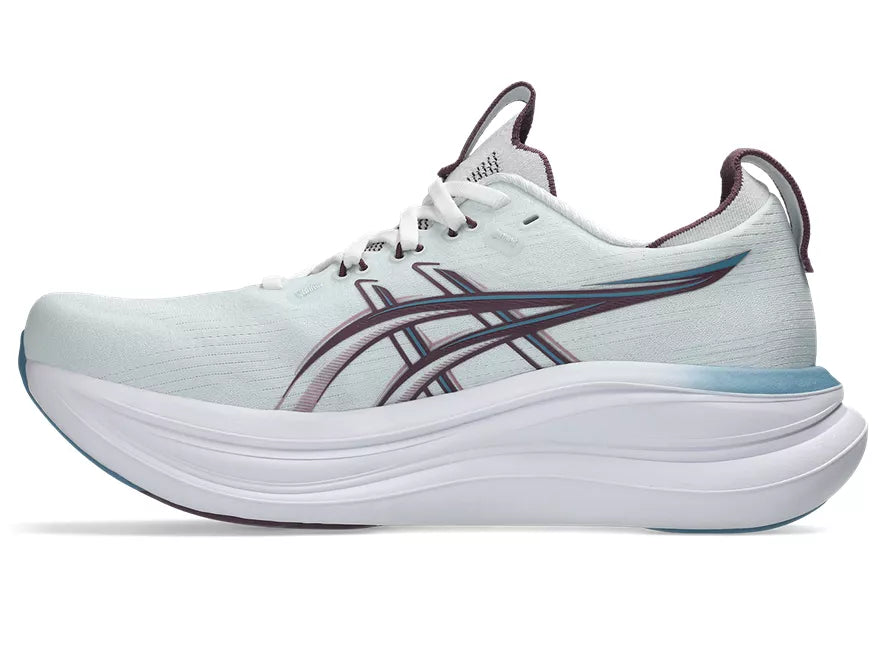 Women's Asics Gel-Nimbus 28 Arctic Blue/Velvet Purple medial view