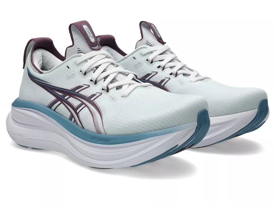 Women's Asics Gel-Nimbus 28 Arctic Blue/Velvet Purple lateral view
