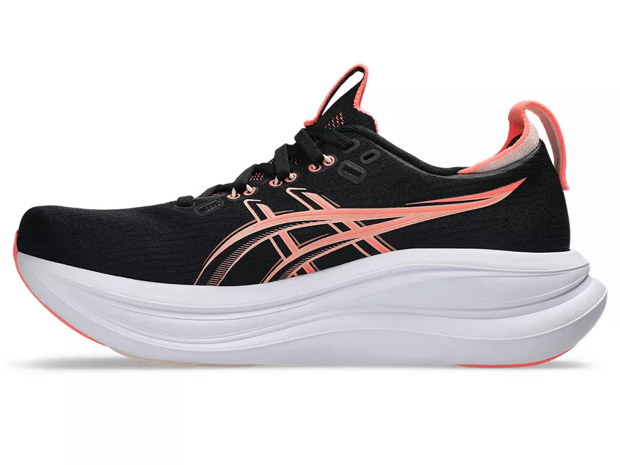 Women's Asics Gel-Nimbus 28 Black/Pearl Pink medial view