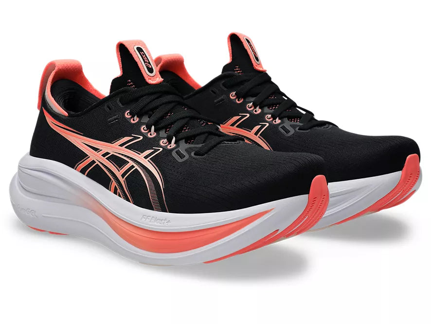 Women's Asics Gel-Nimbus 28 Black/Pearl Pink lateral view