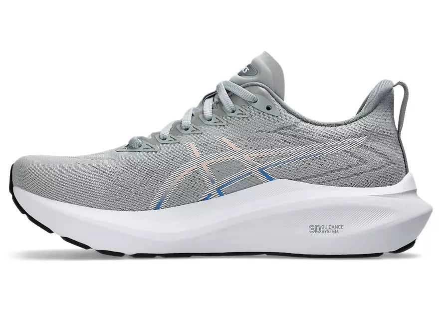 Women's Asics GT-2000 13. Light Grey upper. White midsole. Medial view.