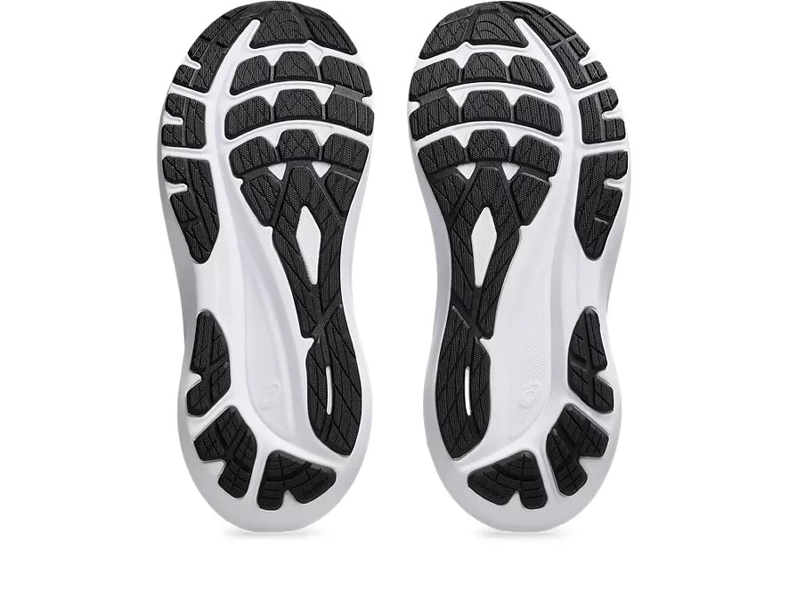 Women's Asics GT-2000 13. Light Grey upper. White midsole. Bottom view.