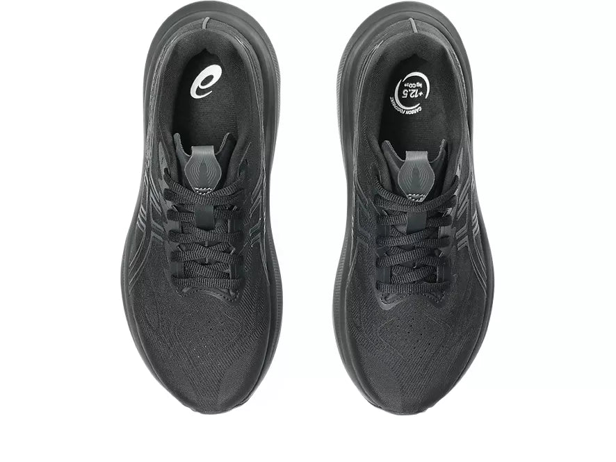 Women's Asics GT 2000 14. Black upper. Black midsole. Top view.