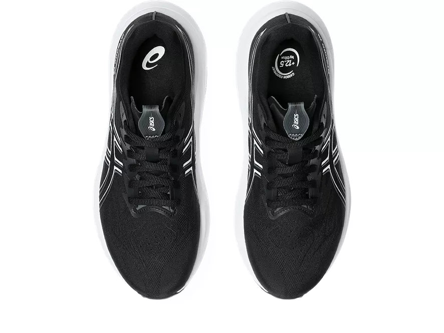 Women's Asics GT-2000 14. Black upper. White midsole. Top view.