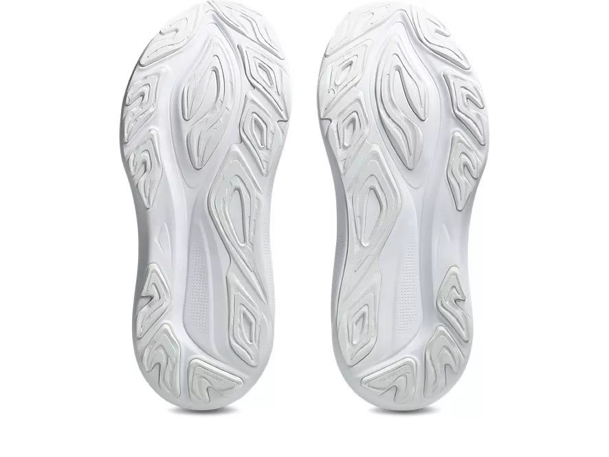 Women's Asics GT 2000 14. Light Blue upper. Light Blue/White midsole. Bottom view.