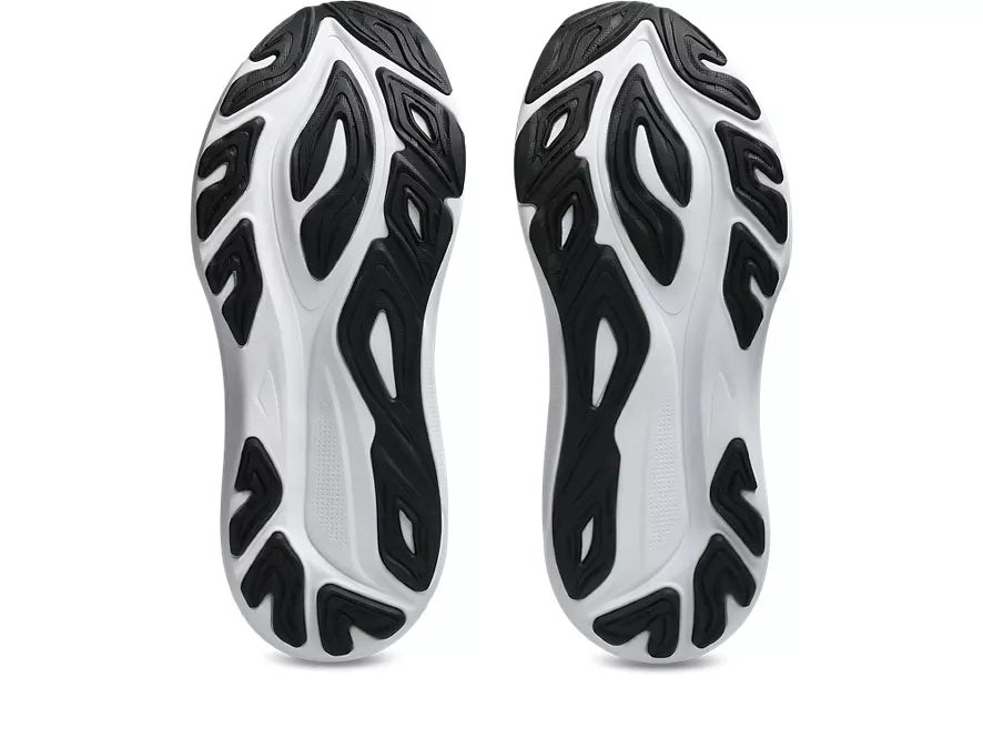 Women's Asics GT 2000 14. Dark Teal upper. White midsole. Bottom view.