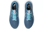 Women's Asics GT 2000 14. Dark Teal upper. White midsole. Top view.