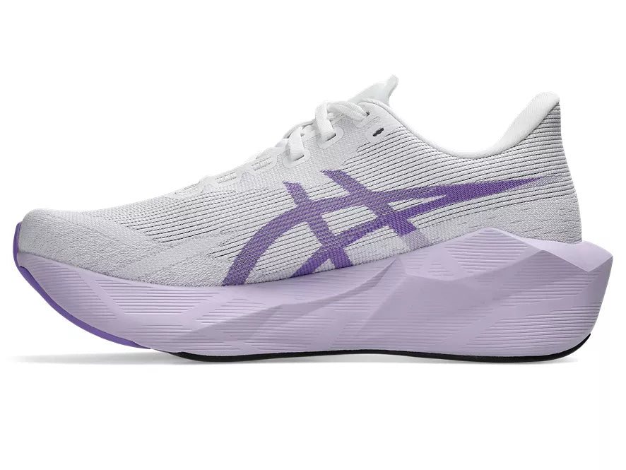 Women's Asics Novablast 6 White/Murasaki medial view