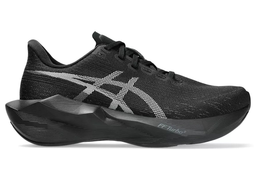 Women's Asics Novablast 6 Black/Black lateral view