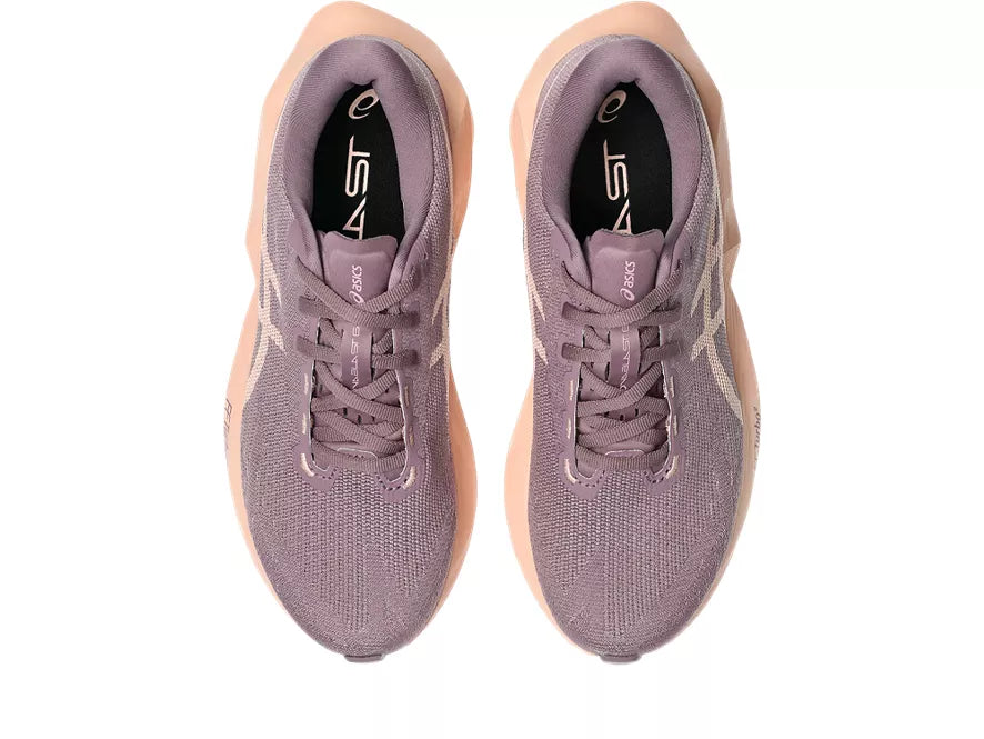 Women's Asics Novablast 6 Dusty Mauve/Cantaloupe top view