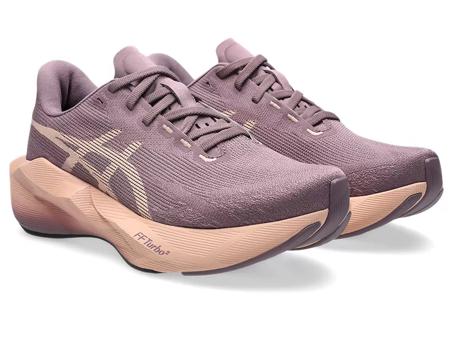Women's Asics Novablast 6 Dusty Mauve/Cantaloupe lateral view