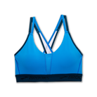 Women's Brooks Drive Plunge Run Bra 2.0. Blue. Front view.